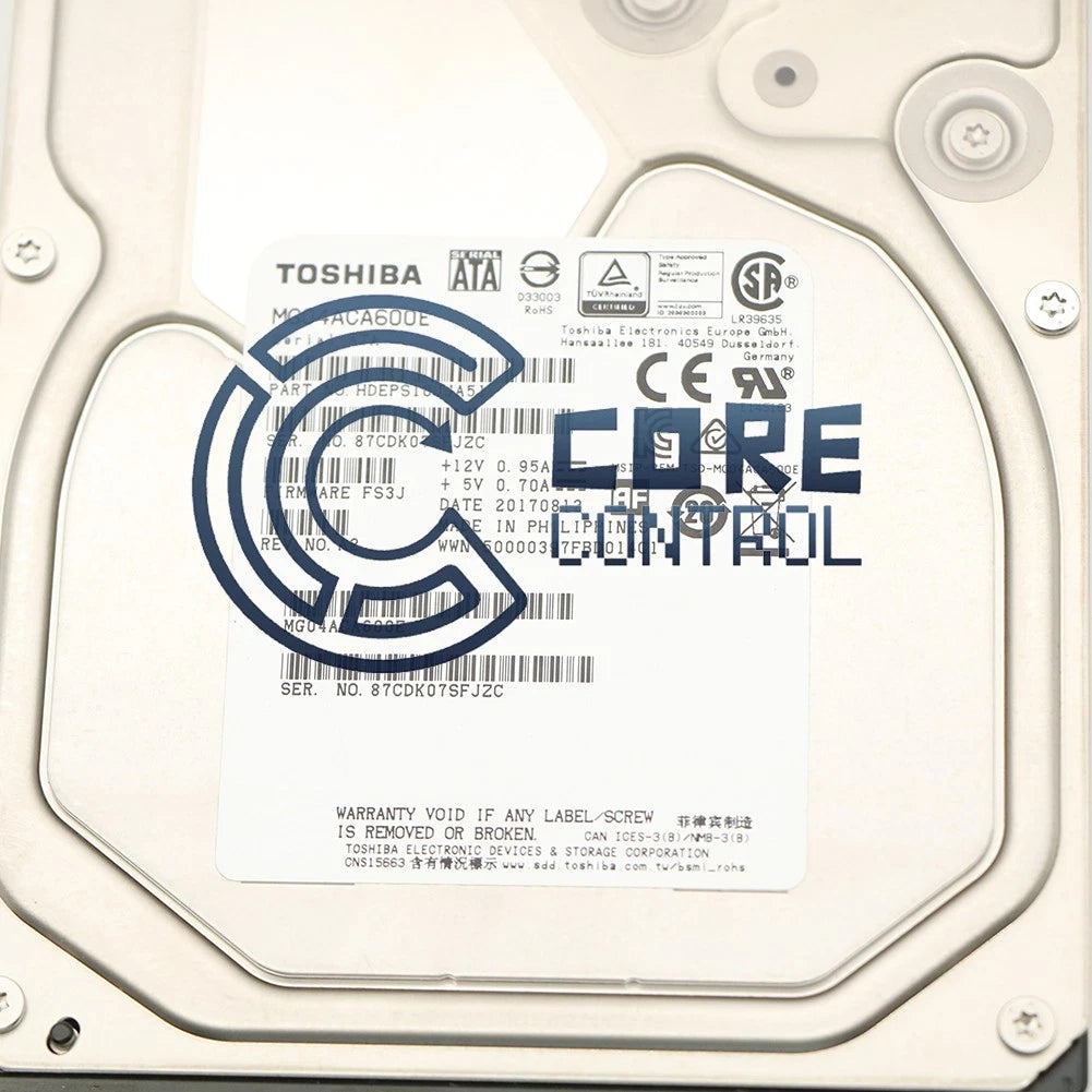 1PCS TOSHIBA MG04ACA600E 6TB SATA3 3.5 7.2K HDD