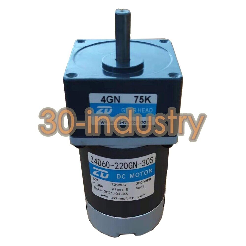 60W Gear Motor Z4D60-220GN-30S/4GN75K 220VDC 3000RPM - KOEED