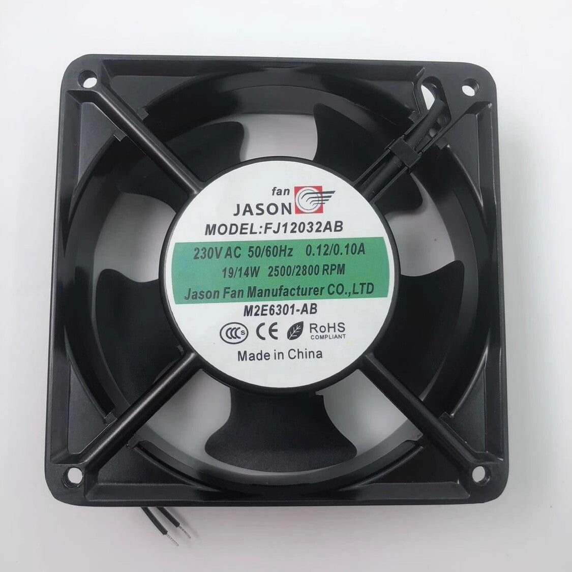 JASON FAN FJ12032AS 12038 AC230V 0.12/0.10A 19/14W 12CM Axial Cooling Fan