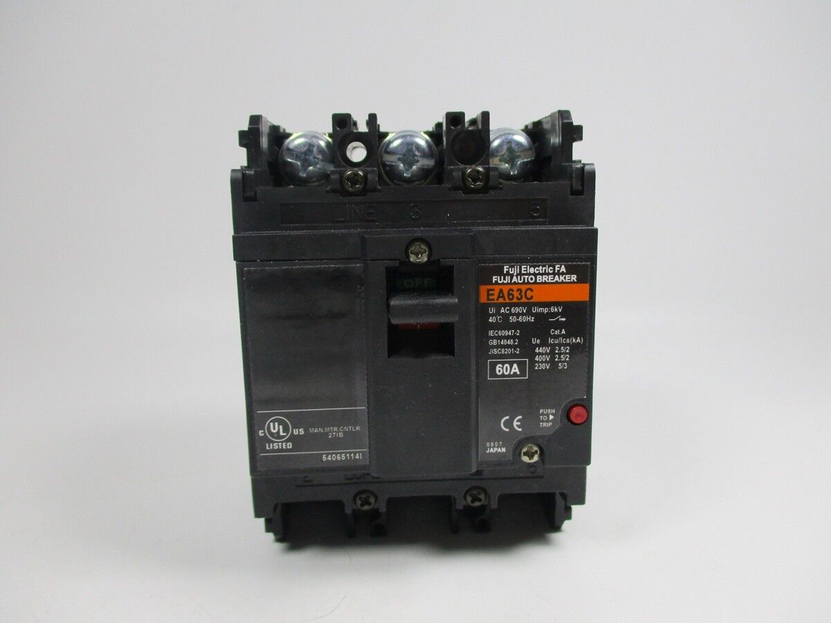 new  IN BOX For Fuji EA63C 60A 3P Circuit Breaker