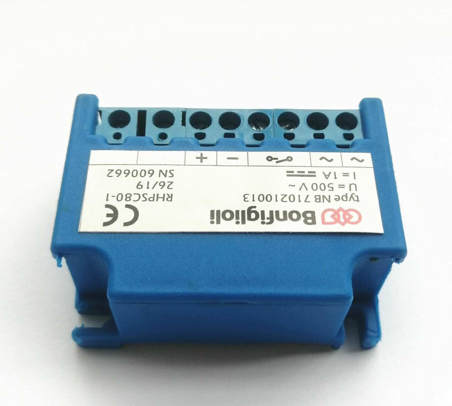 new 1x Bonfiglioli type NB 710210013 RHPSC80-1 500V~ 1A motor brake rectifier block - BONFIGLIOLI