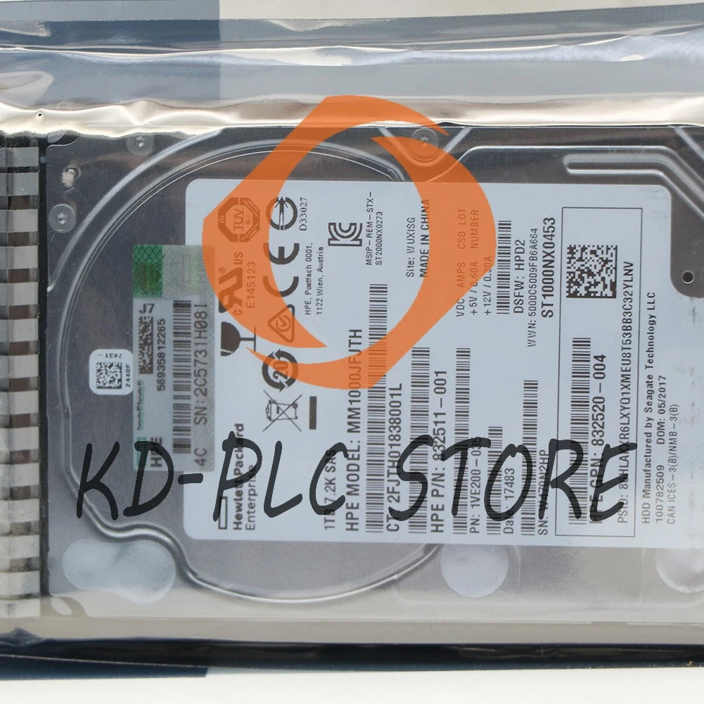 HPE 832984-001 832514-B21 1TB 7.2K 12G SFF 2.5 SAS SC HDD G9 G8 1PCS
