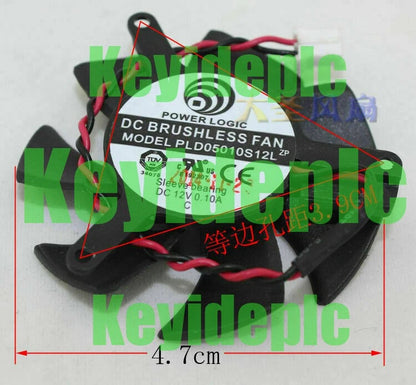 1X PLD05010S12L (DF0501012SEE2C T125010SL) 2 Pin 45mm Fan ATI nVIDIA Video Card