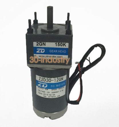 30W DC Gear Reduction Motor Z2D30-12GN/2GN150K 1800RPM - Unbranded