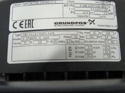 GRUNDFOS CM3 PUMP - GRUNDFOS