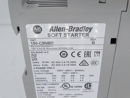 Allen Bradley 150-C9NBD Series B Motor Starter - ALLEN BRADLEY
