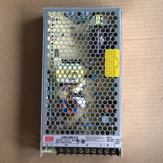1PC  MEAN WELL LRS-200-3.3 3.3V 40A Switching Power Supply#QW