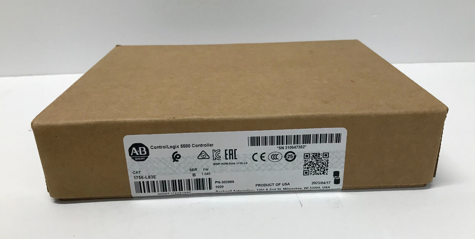 New Allen Bradley 1756-L83E SER B Control Logix Logix 5580 Processor I756L83E - ALLEN BRADLEY
