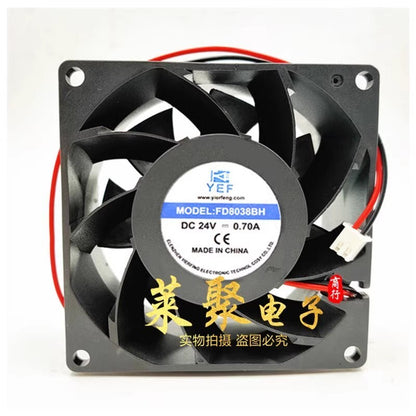 YEF FD8038BH 8038 DC24V 0.70A 8CM 2-pin silent cooling fan