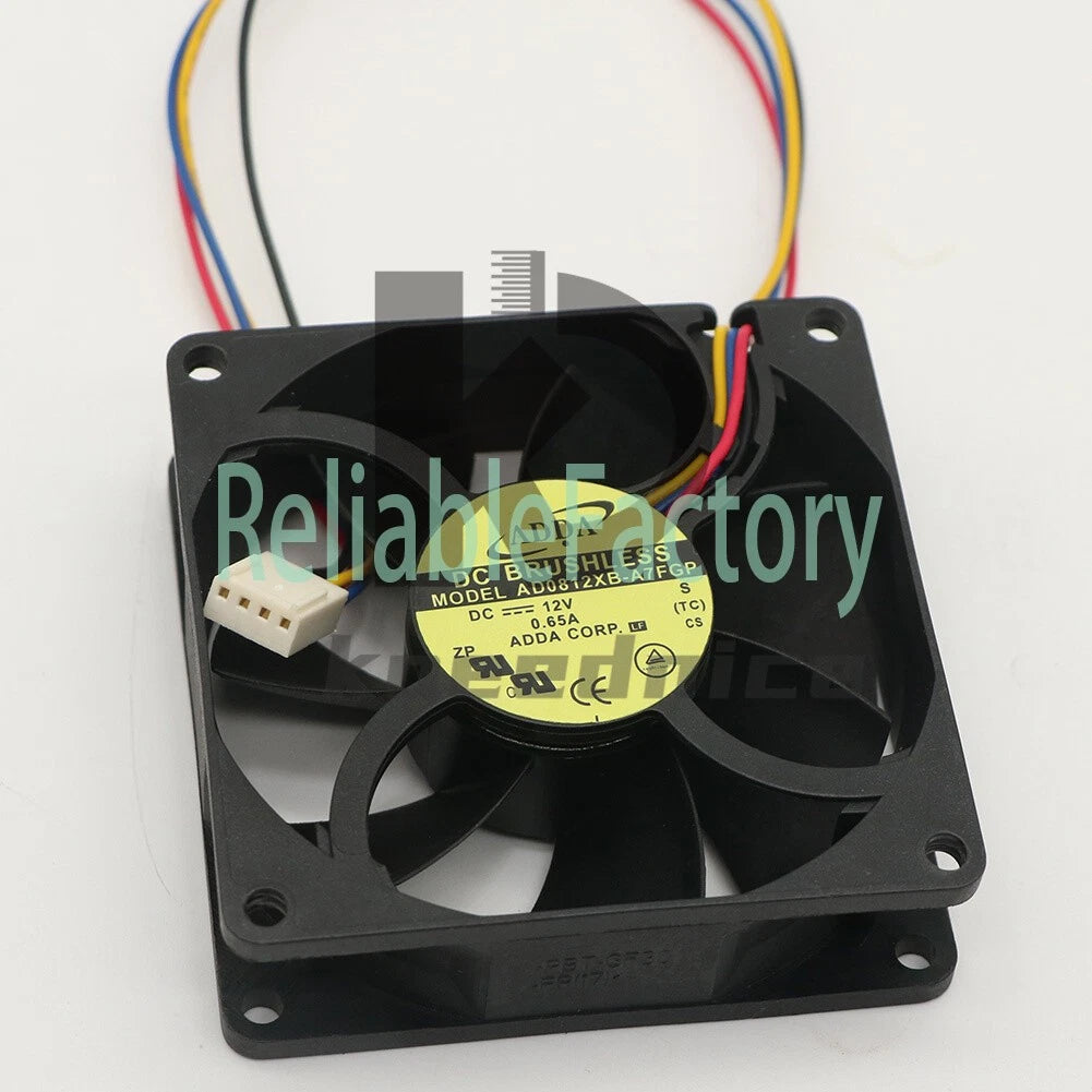 1PCS ADDA AD0812XB-A7FGP 0.65A 8025 Chassis 4-wire pwm Cooling Fan