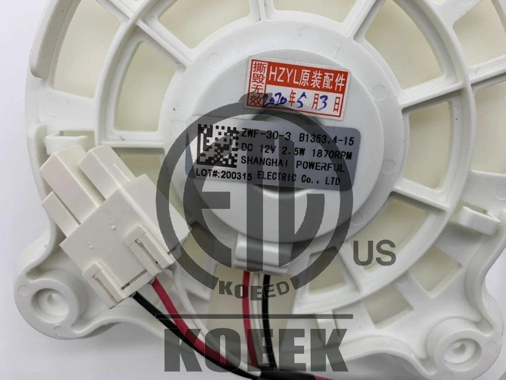 1PC ZWF-30-3 DC12V 2.5W/3W FOR refrigerator fan motor