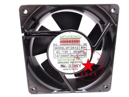 MECHATRONICS UF12A12 BTH AC115V 14/12W 12038 Aluminum Frame Cooling Fan