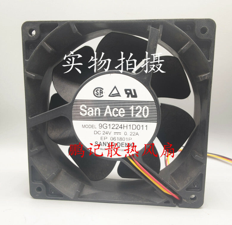 Sanyo 9G1224H1D011 12038 24V 0.22A 3-wire cooling fan