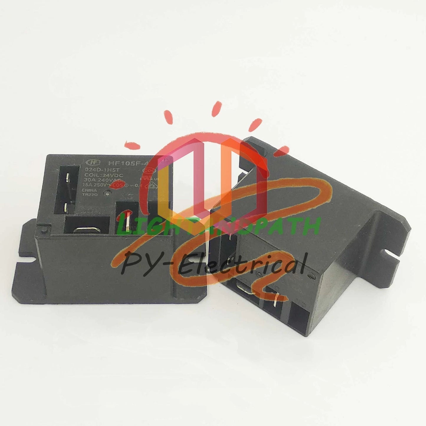HONGFA HF105F-4-024D-1HST 24VDC Power Relay 30A 240VAC 4Pins 1PC
