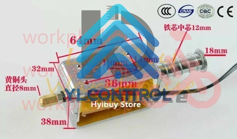 Long-Stroke Large Solenoid Electromagnetic Push-Pull Actuator 35mm 12V 24V 220V~