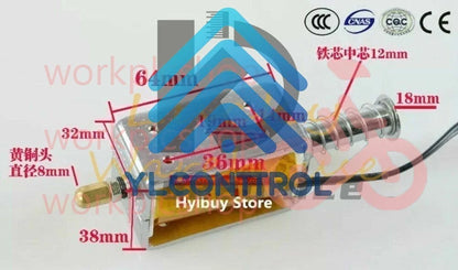 Long-Stroke Large Solenoid Electromagnetic Push-Pull Actuator 35mm 12V 24V 220V~