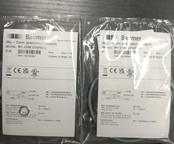 new 1PC Baumer sensor MY COM G75P/S35L - BAUMER