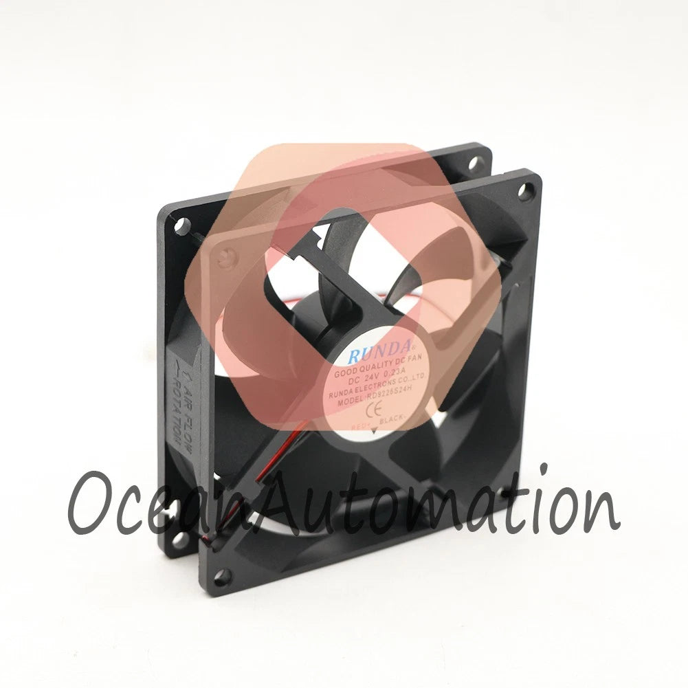 RUNDA Fan RD9225S24H DC24V 0.23A 9225 9CM 2 Wire Cooling Fan 1PCS