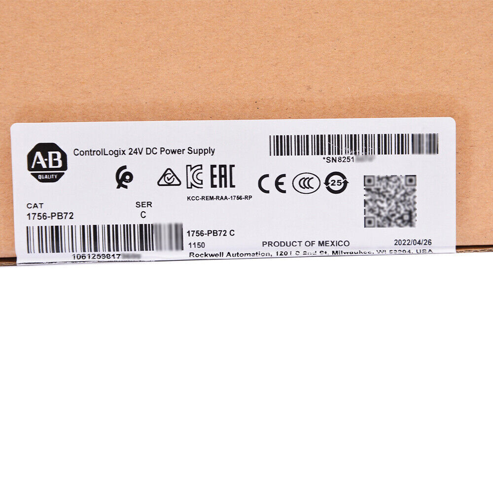 New Factory Sealed Allen-Bradley 1756-PB72 ControlLogix 24V DC Power Supply - ALLEN-BRADLEY