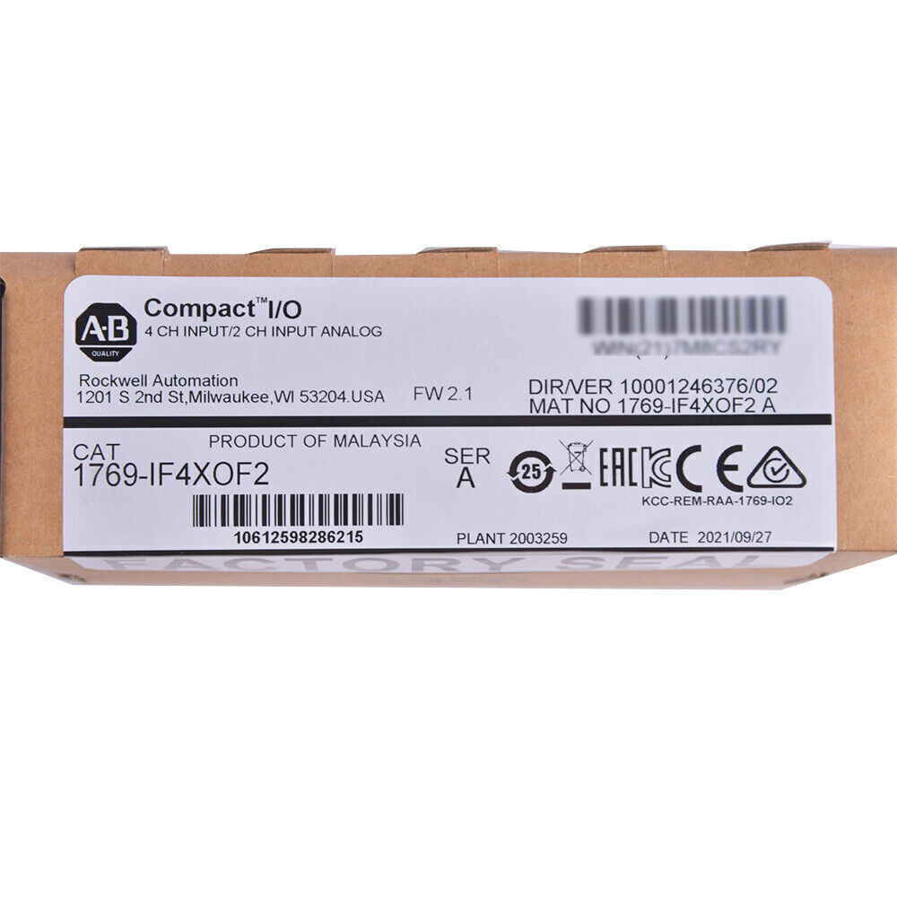 Sealed AB 1769-IF4XOF2 CompactLogix 6 Pt Module - COMPACTLOGIX