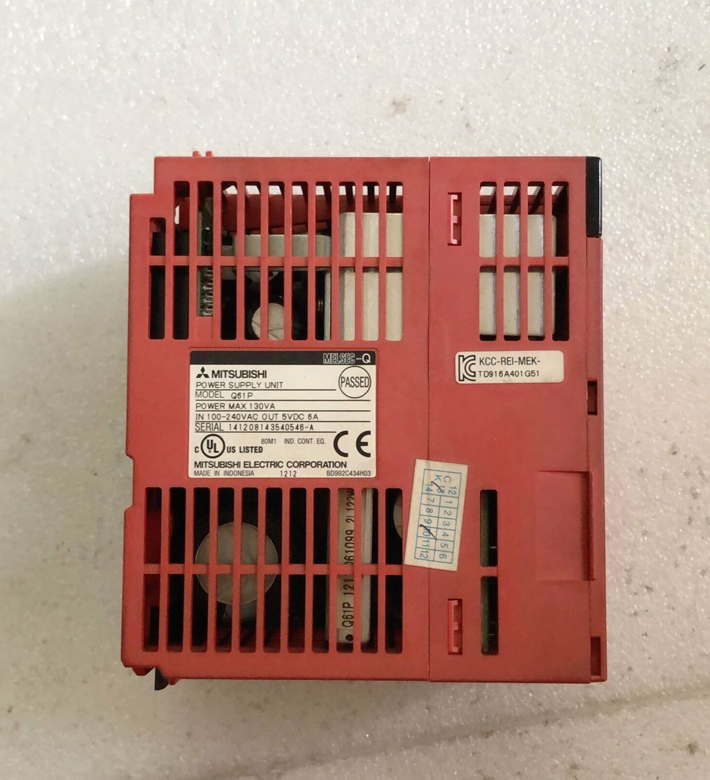 Used Mitsubishi Electric Power Supply Unit Q61P - Good Condition - MITSUBISHI ELECTRIC