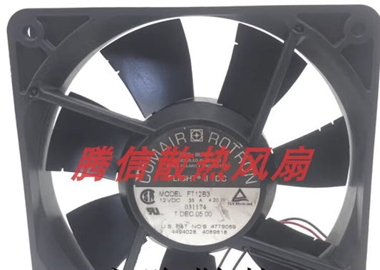 Comair Rotron FT12B3 12025 DC12V 4.2W 12CM 2-wire Inverter Cooling Fan