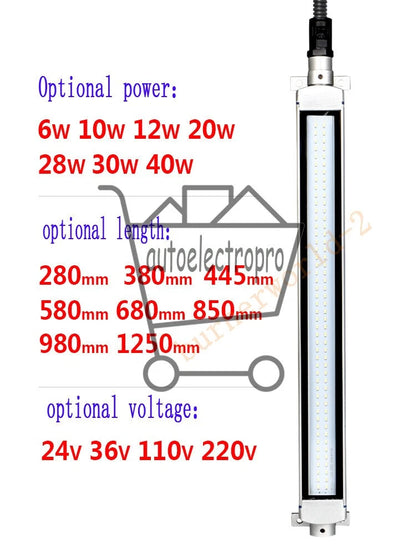 LED Milling CNC Machine Tool Light Working Lamp lathe lamp Workshop AC24~220V