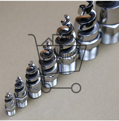 2pcs 316L Industrial Spray Dust Remove Nozzle,Full Cone Spiral Nozzle for Garden