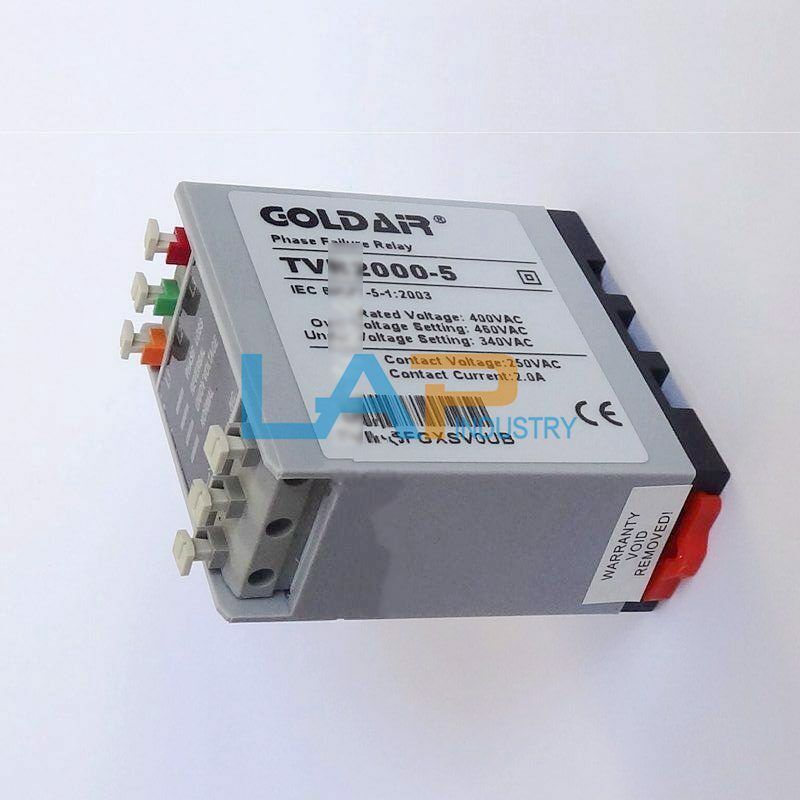 new 1Pcs  For GOLDAIR phase sequence protection relay TVR2000-5 400VAC 2.0A