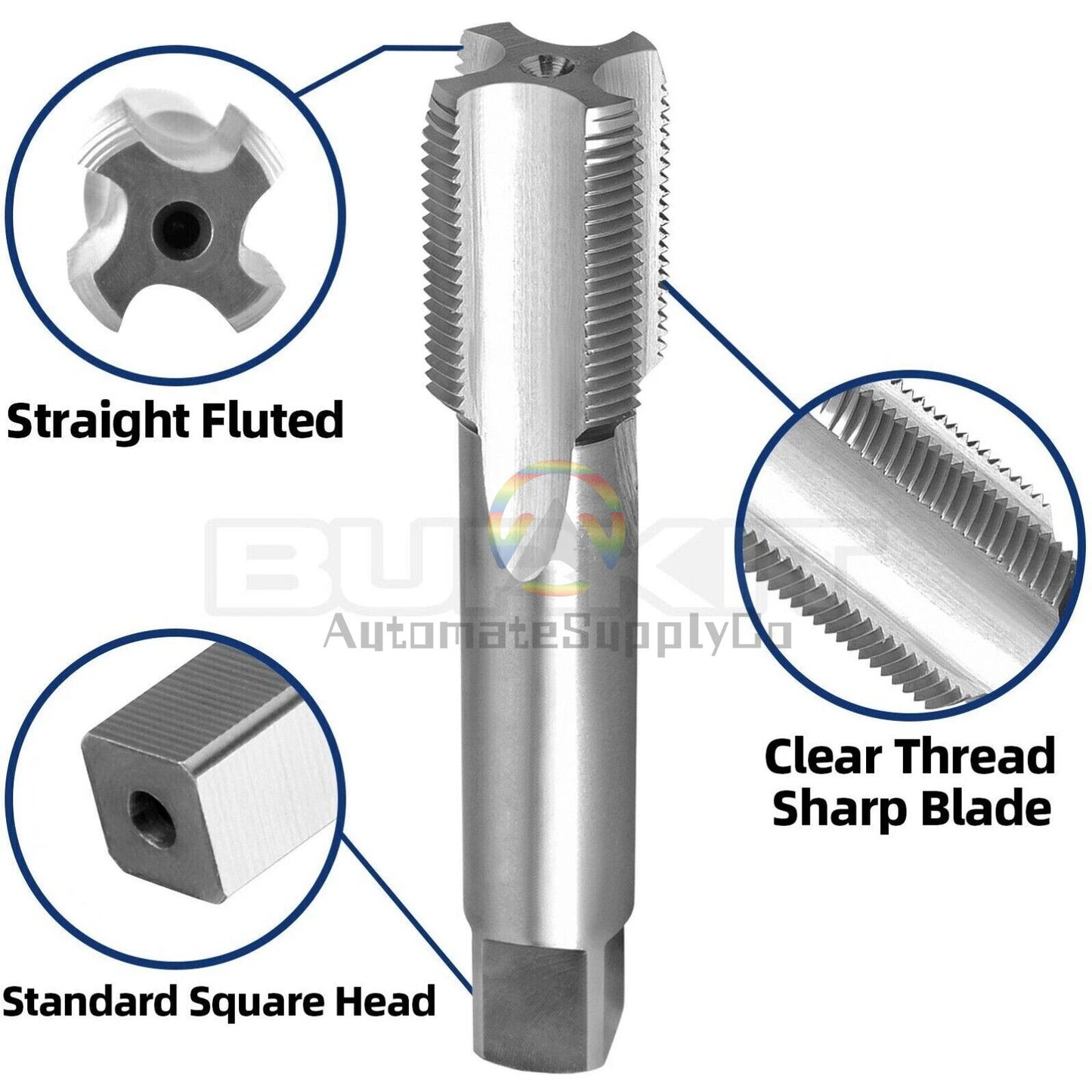 M41 X 1 Thread Tap Right Hand, HSS M41x1.0 Straight Fluted Machine Tap