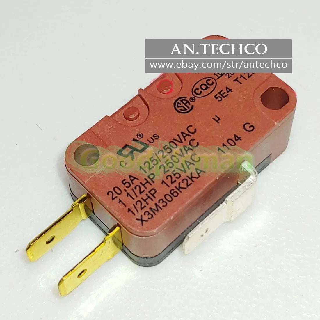 3 pins Micro Switch X3M306K2KA 20.5A 125/250VAC