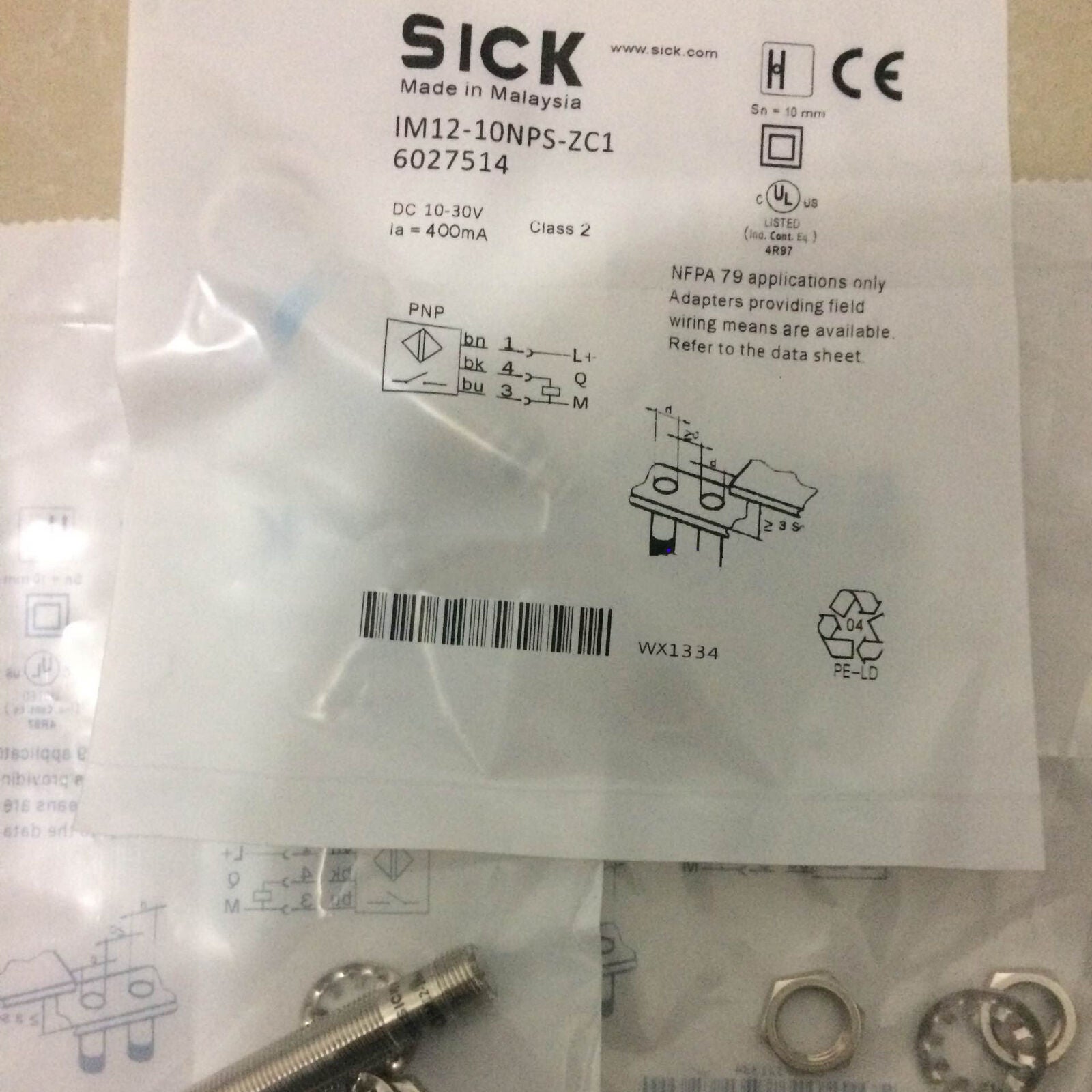 New One Proximity Switch Sensor IM12-10NPS-ZC1 - BRAND NAME