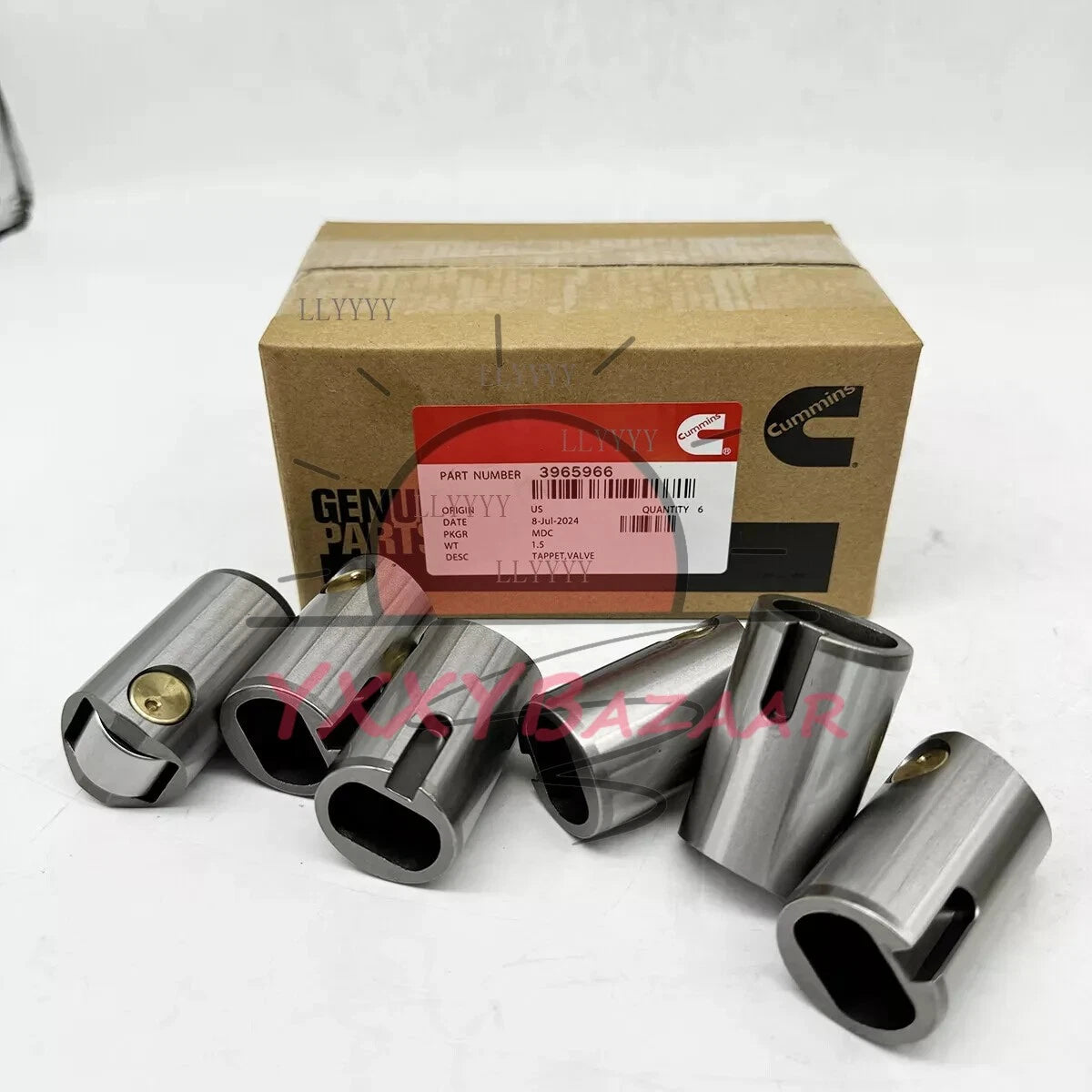 Set of 6 Tappet Valve Cam Followers for Cummins 8.3L 6CT ISC QSL ISL 3965966