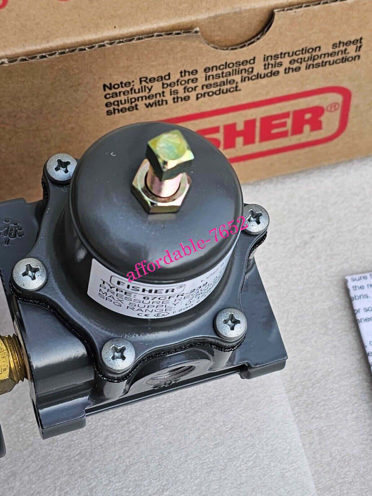 new  67CFR-239 Fisher Series Instrument Supply Regulator,