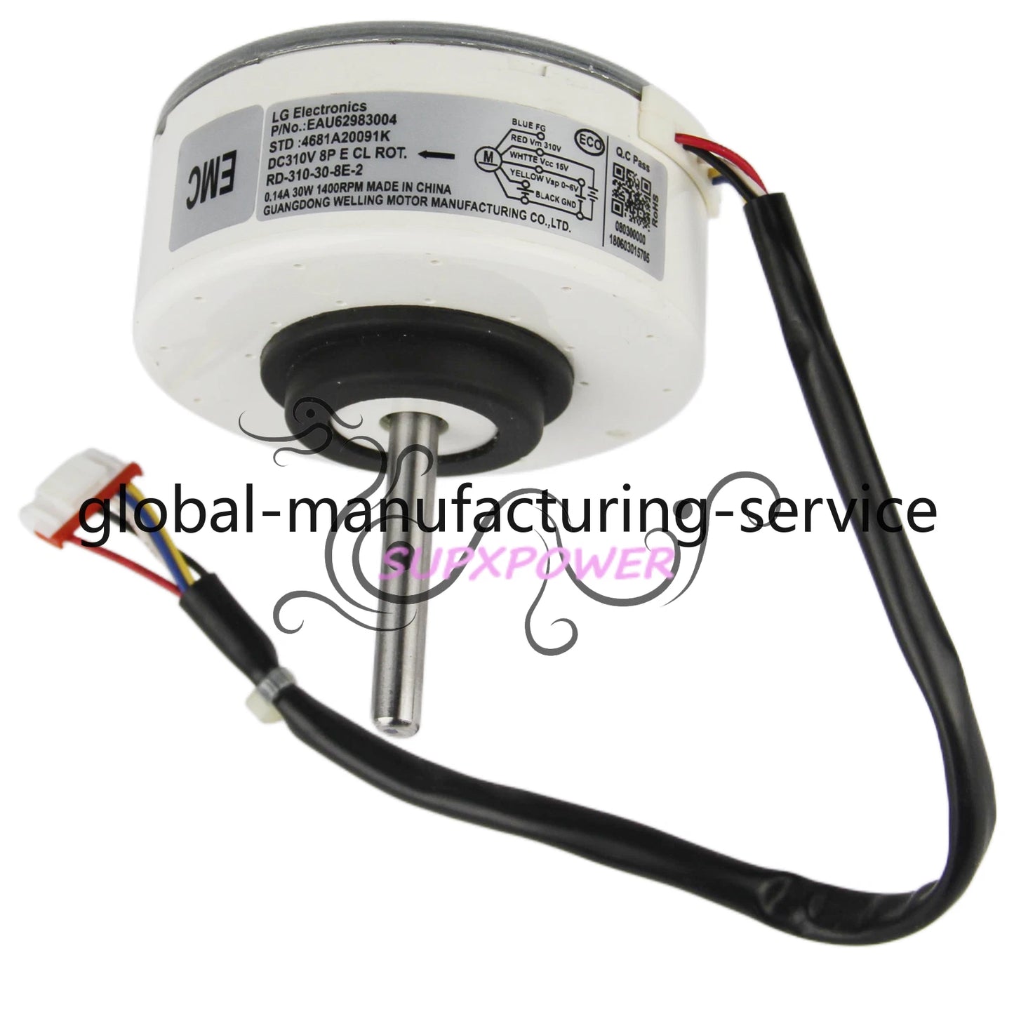 4681A20091K RD-310-30-8E-2(AL) EAU62983004 For LG air conditioner DC motor #