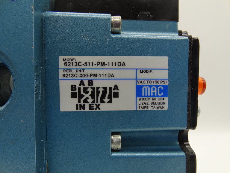 MAC VALVES INC. 6213C VALVE - MAC VALVES INC.