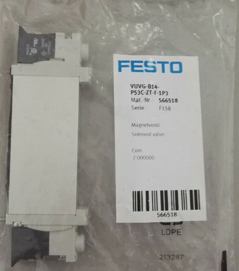 One FESTO VUVG-B14-P53C-ZT-F-1P3 solenoid valve 566518 Free Shipping