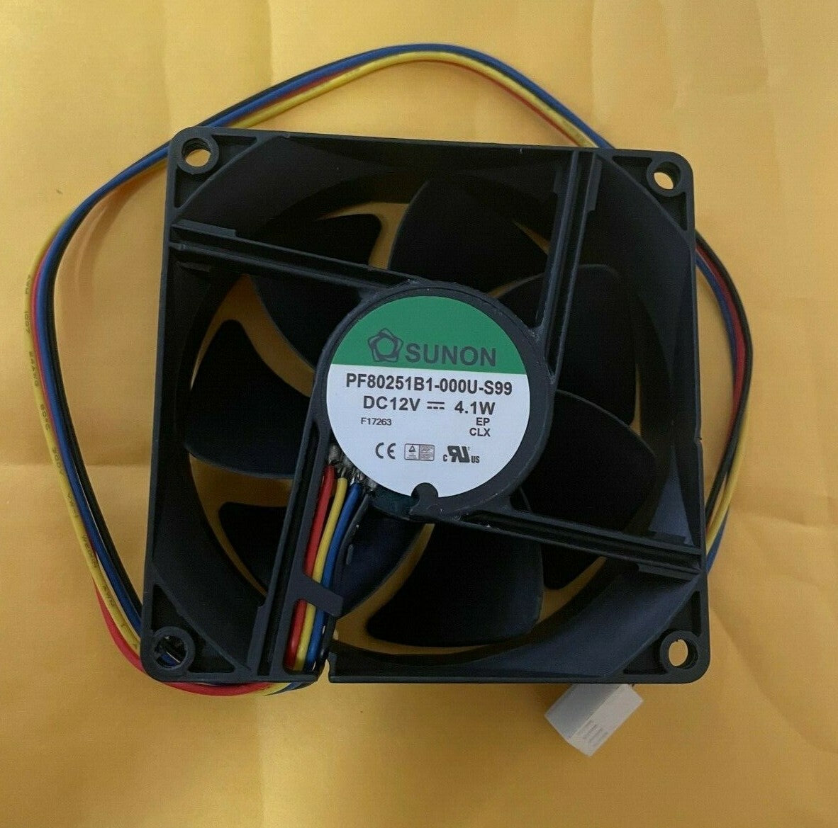 1pcs  SUNON PF80251B1-000U-S99 12V 4.1W 8025 4-wire 8cm fan