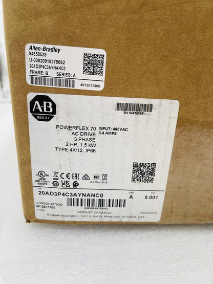Allen-Bradley 20AD3P4C3AYNANC0 - ALLEN-BRADLEY