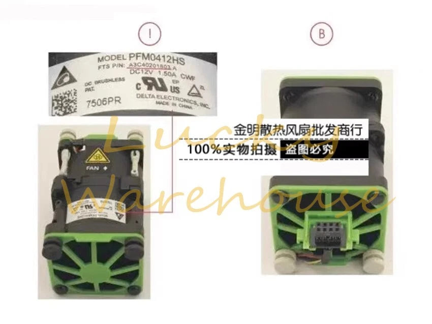 Delta PFM0412HS P/N A3C40201803 4CM Server Case Cooling Fan