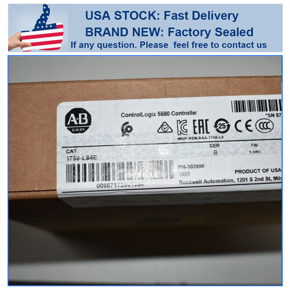 NEW 1756-L84E Processor Logix5580 20MB US - CONTROLLOGIX