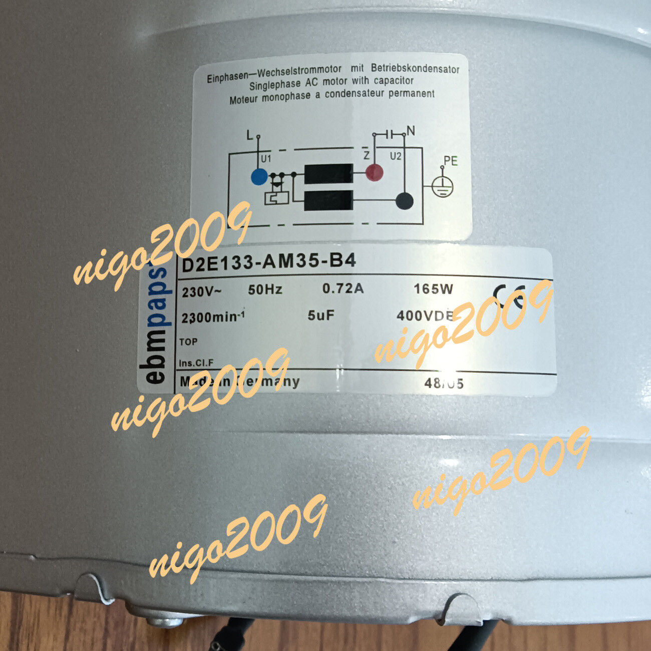 Cooling Fan D2E133-AM35-B4 for AB Inverter Cooler 230V 165W - COOLMAX