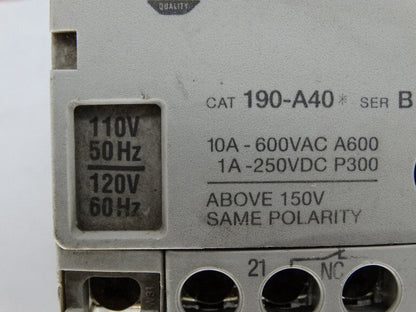 Allen Bradley 190 CPS40D Motor Starter Series A - ALLEN BRADLEY