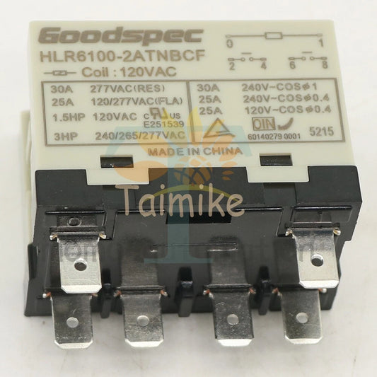 Goodspec HLR6100-2ATNBCF 120VAC Compressor Relay 6Pins 1PCS #MO