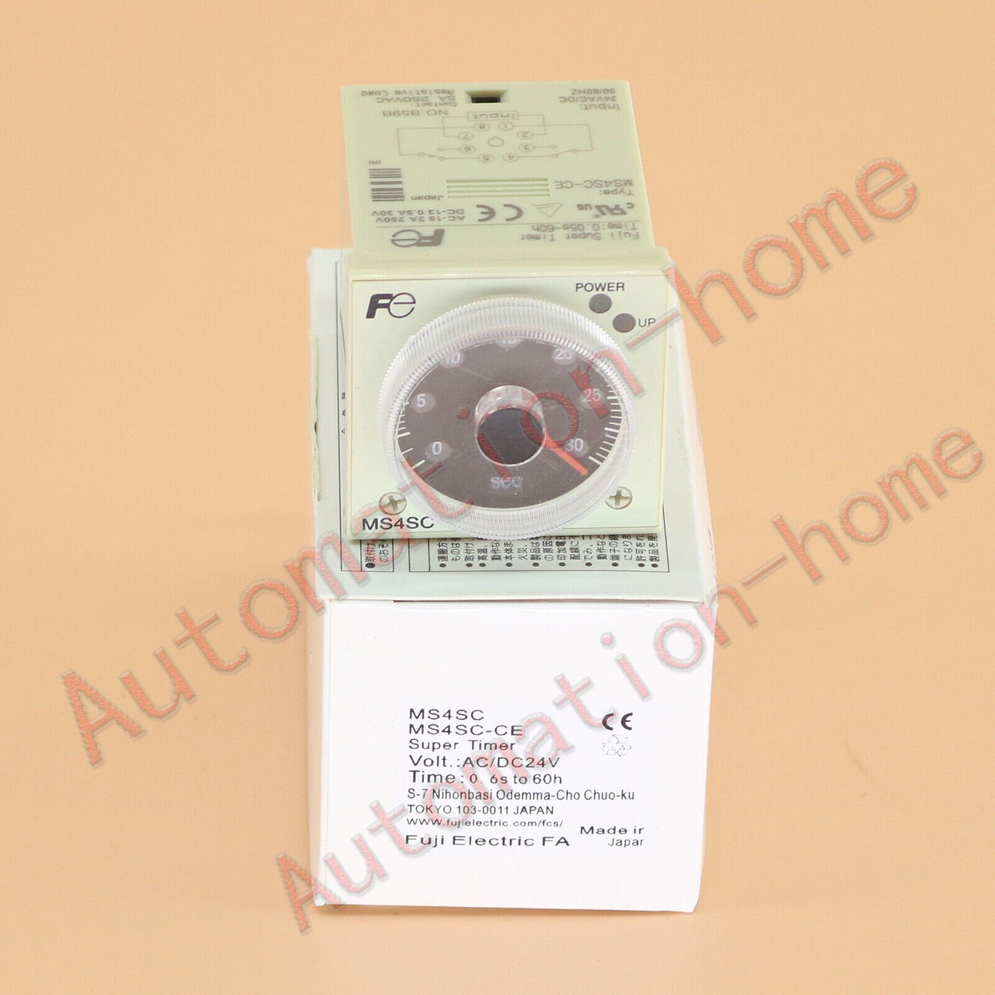 FUJI Time Relay MS4SC-CE 24VDC/AC 0.6s to 60h In - FUJI