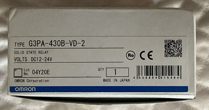 QTY:1 For Omron G3PA-430B-VD-2 Solid State Relay 50/60Hz 200-480VAC 30A
