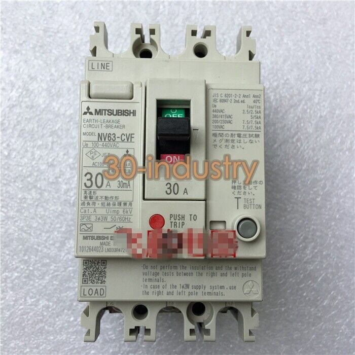 1PCS New For MITSUBISHI Earth Leakage Circuit Breakers NV63-CVF 3P 30A - KOEED