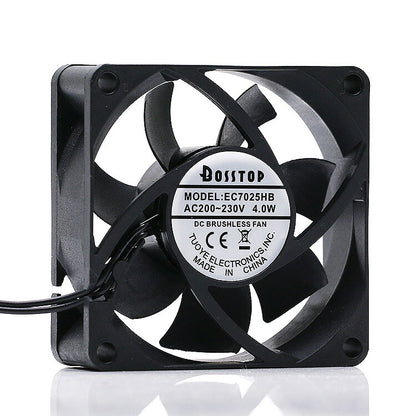 1pcs  BOSSTOP EC7025HB 7025 220V 4.0W 7CM double ball AC cabinet cooling fan