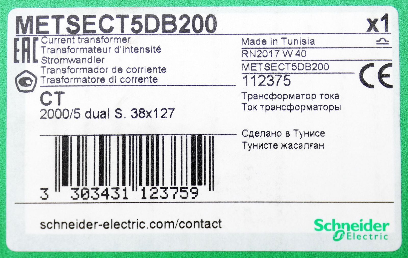 Schneider Electric METSECT5DB200 Stromwandler - unused/OVP - SCHNEIDER ELECTRIC
