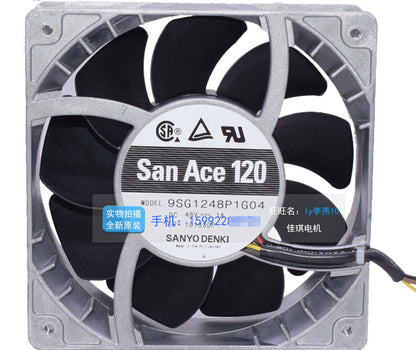 1pcs Sanyo 9SG1248P1G04 12038 48V cooling fan